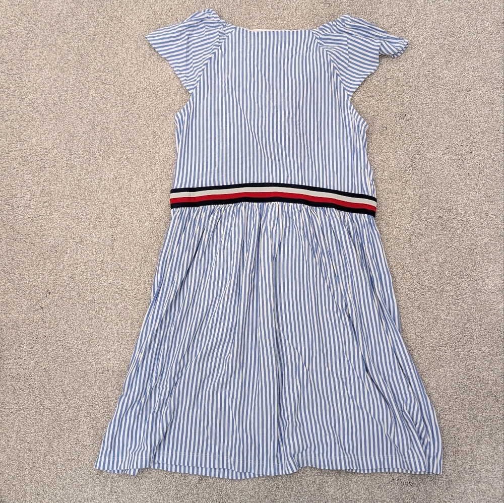 GUC Tommy Hilfiger Blue Striped Girls Dress - Picture 4 of 4